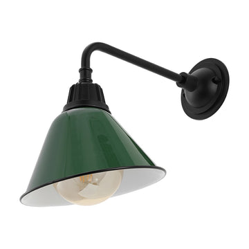 Croydon 9.63" Farmhouse Industrial Indoor/Outdoor Iron LED Gooseneck Arm Outdoor Sconce